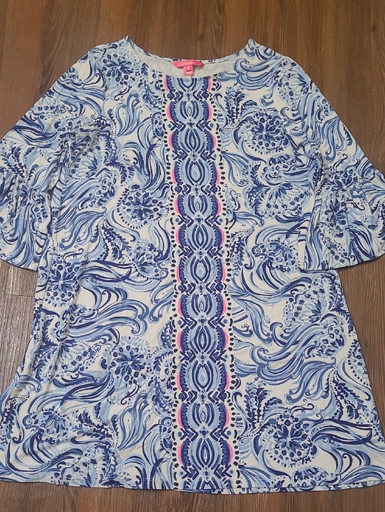 Lilly Pulitzer Dresses & Skirts - Lilly Pulitzer Blue & Pink Printed Tunic